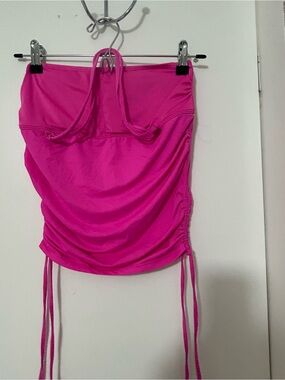 Roxy Bright Pink Swim Halter Top